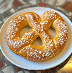 bagels with sesame seeds, a delicious flat pretzel