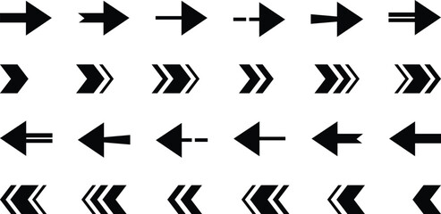 Arrow icon set. Collection different arrow signs. Arrow vector