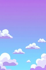 Fototapeta premium Colorful cartoon clouds scattered across a bright blue sky during a serene daytime setting
