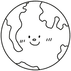 Cute solar systems planets hand drawn 