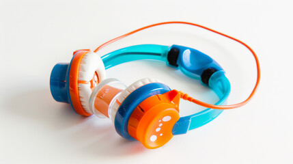 Visual reinforcement audiometry (VRA) equipment for testing hearing in infants and young children isolated on white background