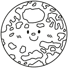 Cute solar systems planets hand drawn 