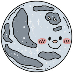 Cute solar systems planets hand drawn 