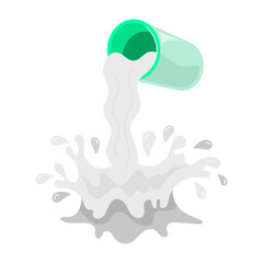 A flat sticker of beverage glass 