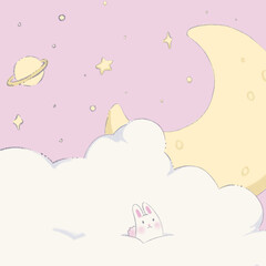 background with hearts and stars