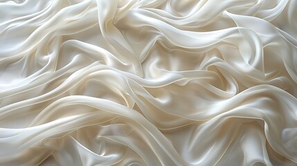 Obraz premium Soft White Silk Fabric Drape Texture - Elegant and Minimalist Background
