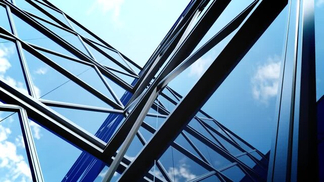 3d rendering of modern architecture, Skyscraper corporate office building with glass window