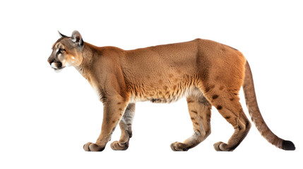 Obraz premium Mountain Lion full body isolate on transparent background