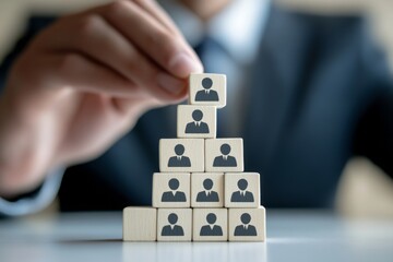 Naklejka premium A recruiter preparing for an executive search with a detailed candidate profile