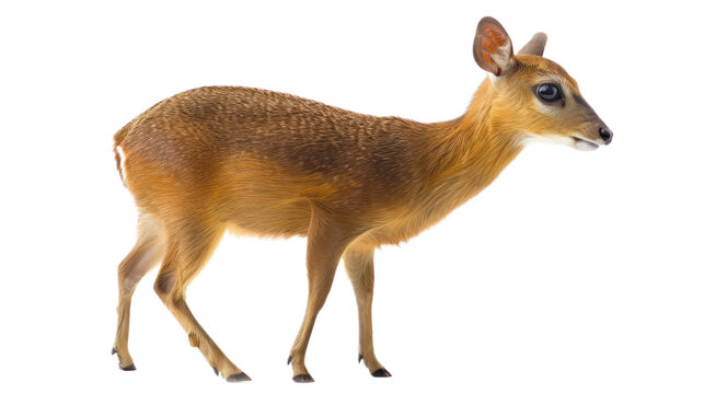 Muntjac full body isolate on transparent background