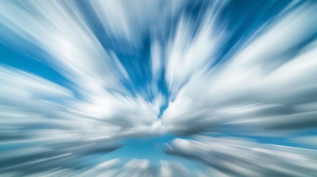 Motion blur effect of clouds and sky