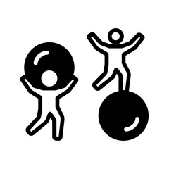 Vector solid black icon for Work smarter