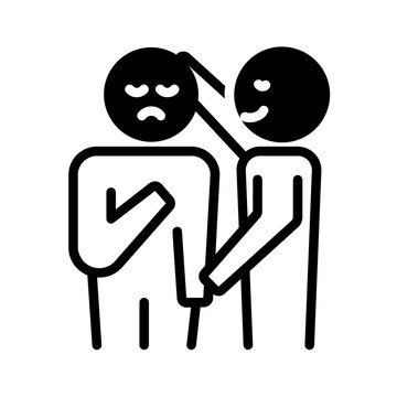 recommend clip art: Vector solid black icon for Empathy