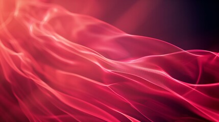 Obraz premium Abstract Red Wave Illustration with Fluid Lines and Soft Gradient Lighting