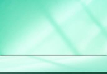 Background green shadow floor studio room photo empty gradient leaf Floor wall backdrop muslin...
