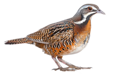 Northern Bobwhite full body isolate on transparent background