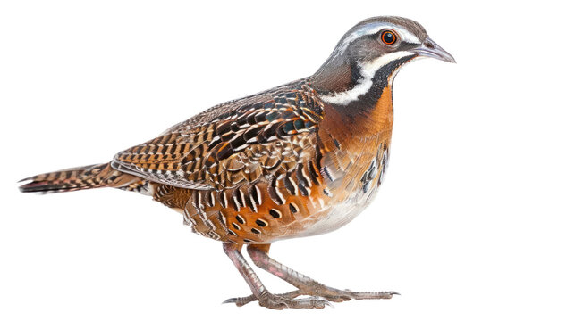 Northern Bobwhite full body isolate on transparent background