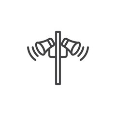 Emergency Broadcast line icon