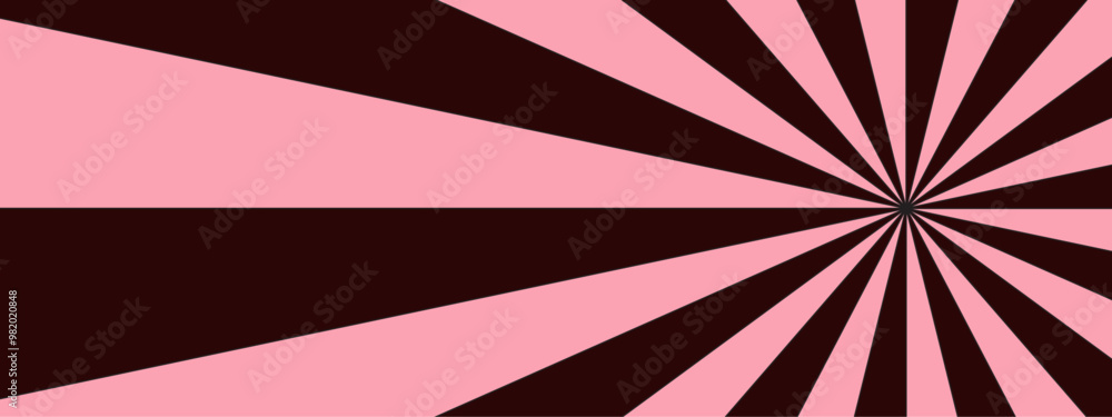 Poster abstract radial burst pattern in pink and black dynamic vector illustration featuring bold starburst