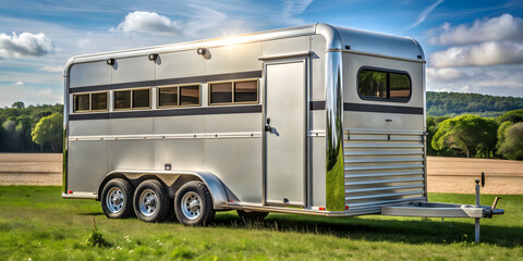 Horse transportation trailer for travel, horse, transport, trailer, traveling, vehicle, road trip, equine