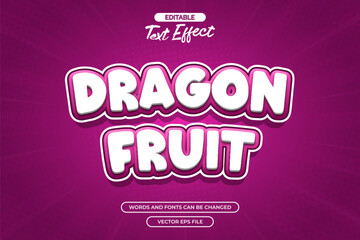Dragon fruit editable text effect