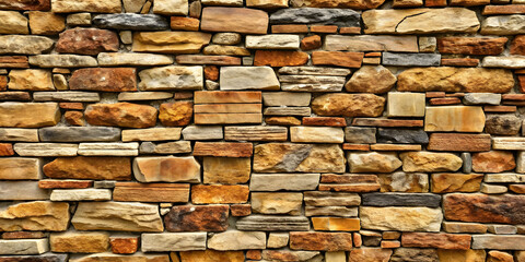 Fototapeta premium Rough and textured stone wall, perfect for adding a natural element to your design projects, stone, wall, texture