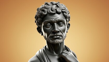 3d illustration, african american man, thinking character, decision-making, pondering,