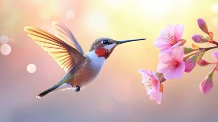 Fototapeta premium Hummingbird in Flight
