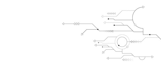 Vector Gray and white background, technology background design and communication connection.