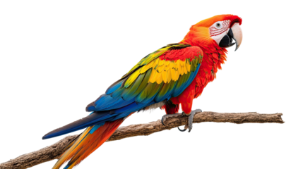 parrot on a white transparent background