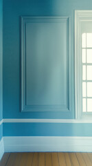 Fototapeta premium Leerer Raum in Farbe Petrol