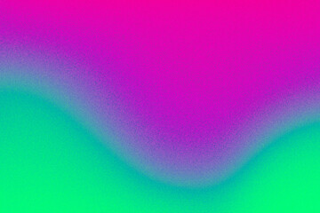Abstract pink green grainy noise gradient wave texture background