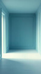 Leerer Raum in Farbe Petrol