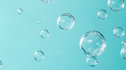 &nbsp;flat water bubbles on an azure background