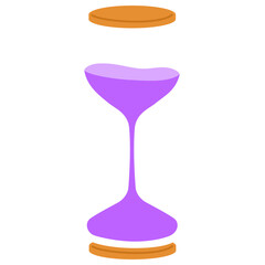 purple sand hourglass illustration 