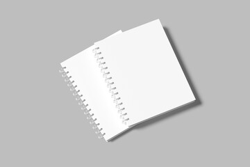 A5 Spiral Notebook Blank Mockup