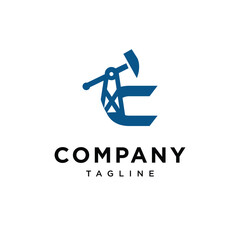 Letter C Oil and Gas logo icon vector