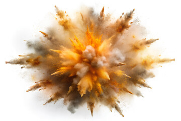 Abstract Dust explosion. on white background