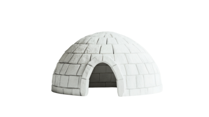 Igloo on a white transparent background