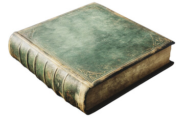 Obraz premium Old thick book folio on transparent background