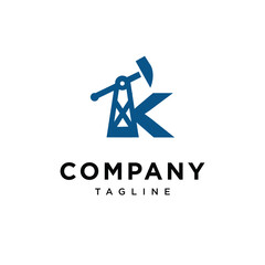 Letter K Oil and Gas logo icon vector