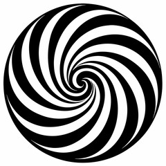 Black And White Spiral On A White Background