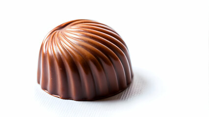 Delicious chocolate candy on a white background, sweet, treat, snack, dessert, cocoa, confectionery, indulgence