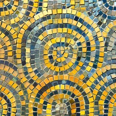 Fototapeta premium a colorful and artistic pattern mosaic street tile