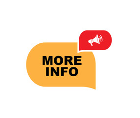 More info sign on white background	