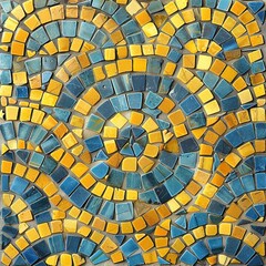 Fototapeta premium a colorful and artistic pattern mosaic street tile