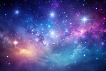 Naklejka premium Photorealistic Deep Space Art. Gradient Space Background Design. Cosmic Gradient in Deep Space. Realistic Space Scene Art. Space Gradient Background Image.
