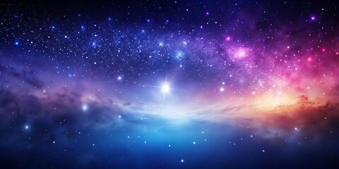 Fototapeta premium Cosmic Gradient Deep Space. Realistic Deep Space Scene Art. Gradient Space Art Background. 
