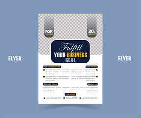 This is a business flyer with a unique, modern, and simple for business and financial goal.
