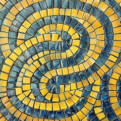 Fototapeta premium a colorful and artistic pattern mosaic street tile